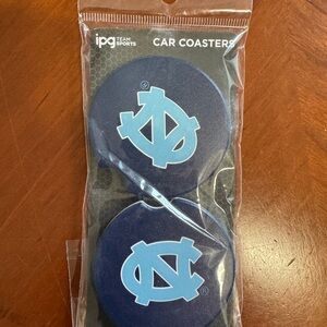 Blue Car Coasters with UNC Logo